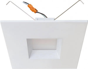 LED 4" Square Recessed Architectural LED Downlight 12 Watt 550 Lumens 3000K (Smooth Reflector) 5 Year Warranty