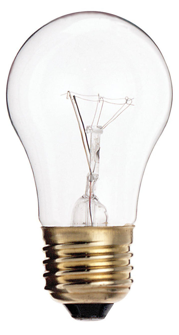 S3810 - 40 Watts - Satco -  Clear Incandescent Light Bulb - 290 Lumens - A15 - Medium Base - 130V