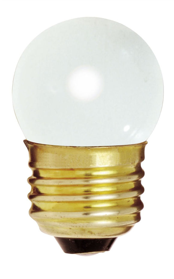 S3607 - 7.5 Watts - Satco -  Gloss White - Incandescent Light Bulb - 290 Lumens - Medium Base - 120V