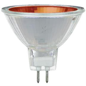 Sunlite - 50 Watt - Halogen - MR16 - Colored Mini Reflector - GU5.3  - Red Color - Bi-Pin Base (12 PACK)