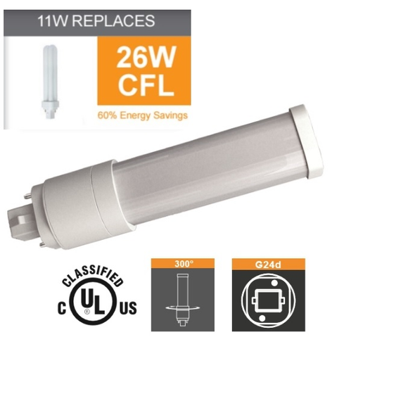 LED Replacement Lamp for 2 Pin CFL 11 Watt 11W OverstockBulbs.com